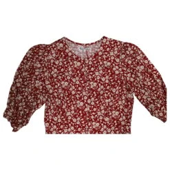 Robe à Fleurs Reformation Laylin En Viscose Rouge -ModeChic Magasin 863584 6