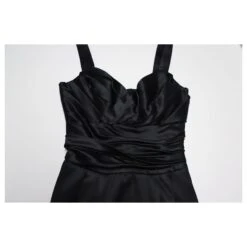 Dolce & Gabbana Mini Robe Plissée Sans Manches En Soie Noire Noire -ModeChic Magasin 863601 6