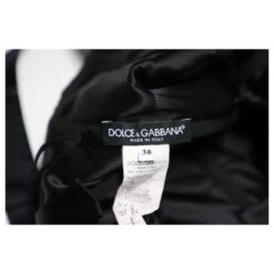 Dolce & Gabbana Mini Robe Plissée Sans Manches En Soie Noire Noire -ModeChic Magasin 863601 7