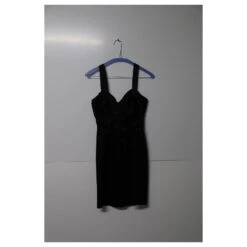 Dolce & Gabbana Mini Robe Plissée Sans Manches En Soie Noire Noire -ModeChic Magasin 863601 9