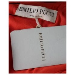 Emilio Pucci Robe Longue à Maillons Latéraux En Viscose Corail -ModeChic Magasin 863619 4