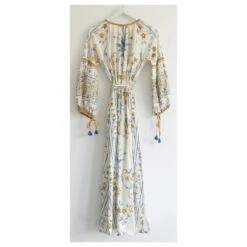 Autre Marque Robe Longue D'Ascoli Aisha Écru -ModeChic Magasin 863845 4