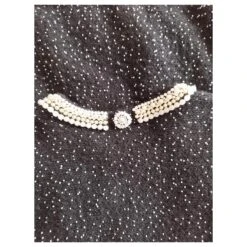 Robe Chanel Cachemire Noire Brodée De Perles -ModeChic Magasin 868248 10