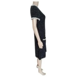 Robe Chanel Cachemire Noire Brodée De Perles -ModeChic Magasin 868248 3