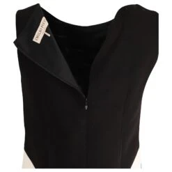 Emilio Pucci Robe Droite à Panneau Bleu Et Blanc En Laine Noire -ModeChic Magasin 868654 4