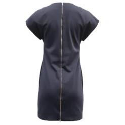 Acne Studios Robe Droite Swing LT Tech En Coton Bleu Marine -ModeChic Magasin 868690 3