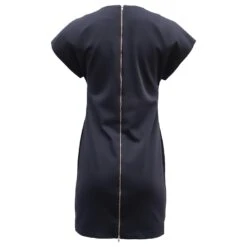 Acne Studios Robe Droite Swing LT Tech En Coton Bleu Marine -ModeChic Magasin 868690 4