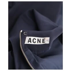 Acne Studios Robe Droite Swing LT Tech En Coton Bleu Marine -ModeChic Magasin 868690 5