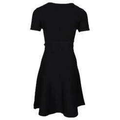 Alexander McQueen Robe Péplum à Mancherons En Coton Noir -ModeChic Magasin 868895 3