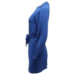 Diane Von Furstenberg Florina Tunique Robe Courte En Soie Bleue -ModeChic Magasin 868954 3