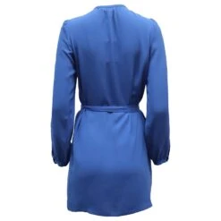 Diane Von Furstenberg Florina Tunique Robe Courte En Soie Bleue -ModeChic Magasin 868954 5