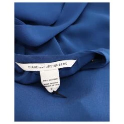 Diane Von Furstenberg Florina Tunique Robe Courte En Soie Bleue -ModeChic Magasin 868954 6