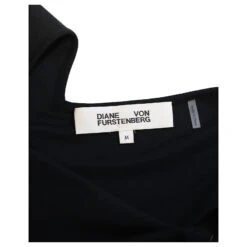 Diane Von Furstenberg Robe Mi-longue Froncée Sans Manches En Viscose Noire -ModeChic Magasin 868995 7