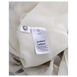 Ganni Robe Mi-longue Plissée à Imprimé Floral En Polyester Crème Blanc Écru -ModeChic Magasin 869017 8