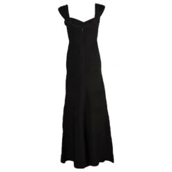 Robe Bandage Herve Leger Maxi En Rayonne Noire -ModeChic Magasin 869052 3