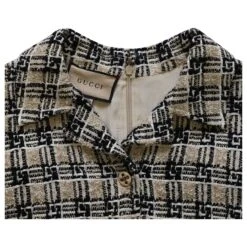 Gucci Robe Chemise En Tweed à Carreaux Square G En Coton Multicolore -ModeChic Magasin 869663 4