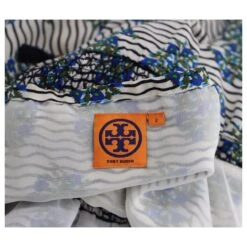 Robe Longue Tory Burch En Soie à Imprimé Floral -ModeChic Magasin 869767 4