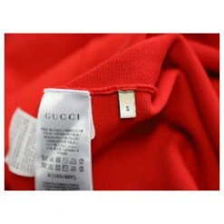 Gucci Robe Polo En Maille Fine Bordée De Coton Rouge -ModeChic Magasin 869777 6