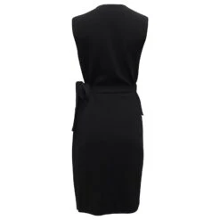 Robe Portefeuille Sans Manches Theory En Triacétate Noir -ModeChic Magasin 869815 3