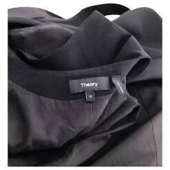 Robe Portefeuille Sans Manches Theory En Triacétate Noir -ModeChic Magasin 869815 4