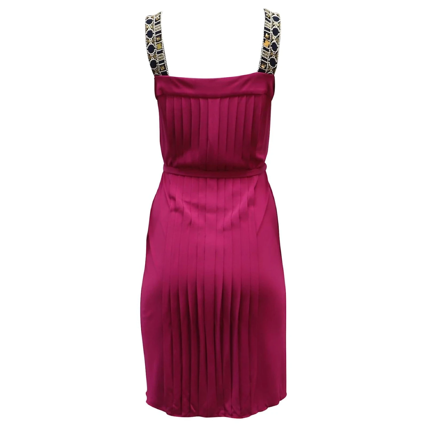 Tory Burch Robe à Bretelles Perlées En Viscose Rose 3 Tory Burch Robe à Bretelles Perlées En Viscose Rose – Image 3