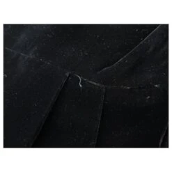 VINTAGE ROBE CHANEL EDELWEISS FLEURS MANCHES LONGUES 40 M VELOURS DRESS Noir -ModeChic Magasin 869991 6