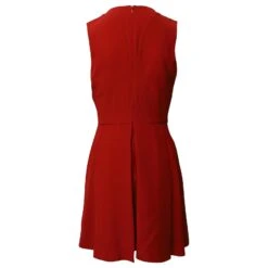 Alexander McQueen ROBE COURTE SANS MANCHES EN ACÉTATE ROUGE -ModeChic Magasin 870020 3