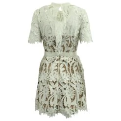 Self Portrait Mini Robe Trapèze En Dentelle Self-Portrait En Polyester Blanc -ModeChic Magasin 870064 3