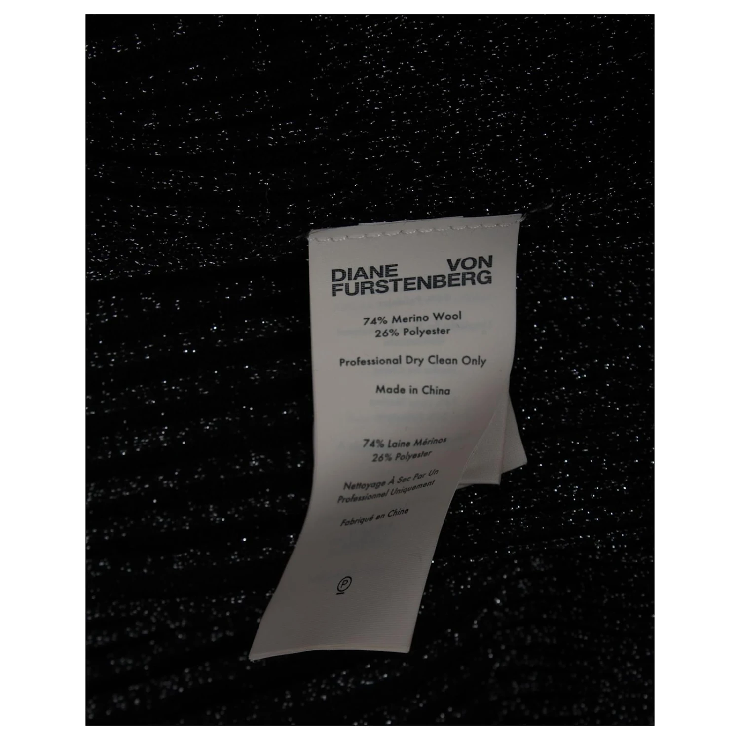 Diane Von Furstenberg Robe Portefeuille Bobbi En Laine Mérinos Noire 4 Diane Von Furstenberg Robe Portefeuille Bobbi En Laine Mérinos Noire – Image 4