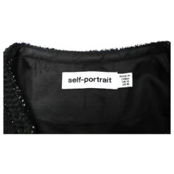 Self Portrait Robe Mi-longue à Corsage Ajusté En Polyester Noir -ModeChic Magasin 870091 5