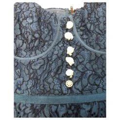 Self Portrait Robe Mi-longue En Dentelle Ornée Self-Portrait En Coton Bleu 15 Self Portrait Robe Mi-longue En Dentelle Ornée Self-Portrait En Coton Bleu -ModeChic Magasin 870101 8