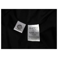 Ganni Flynn Robe Portefeuille En Dentelle à Volants En Polyamide Bleu Marine -ModeChic Magasin 870102 6