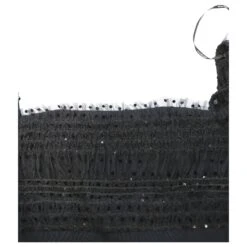 Self Portrait Robe Mi-longue Froncée Ornée De Sequins En Polyester Noir -ModeChic Magasin 870200 4