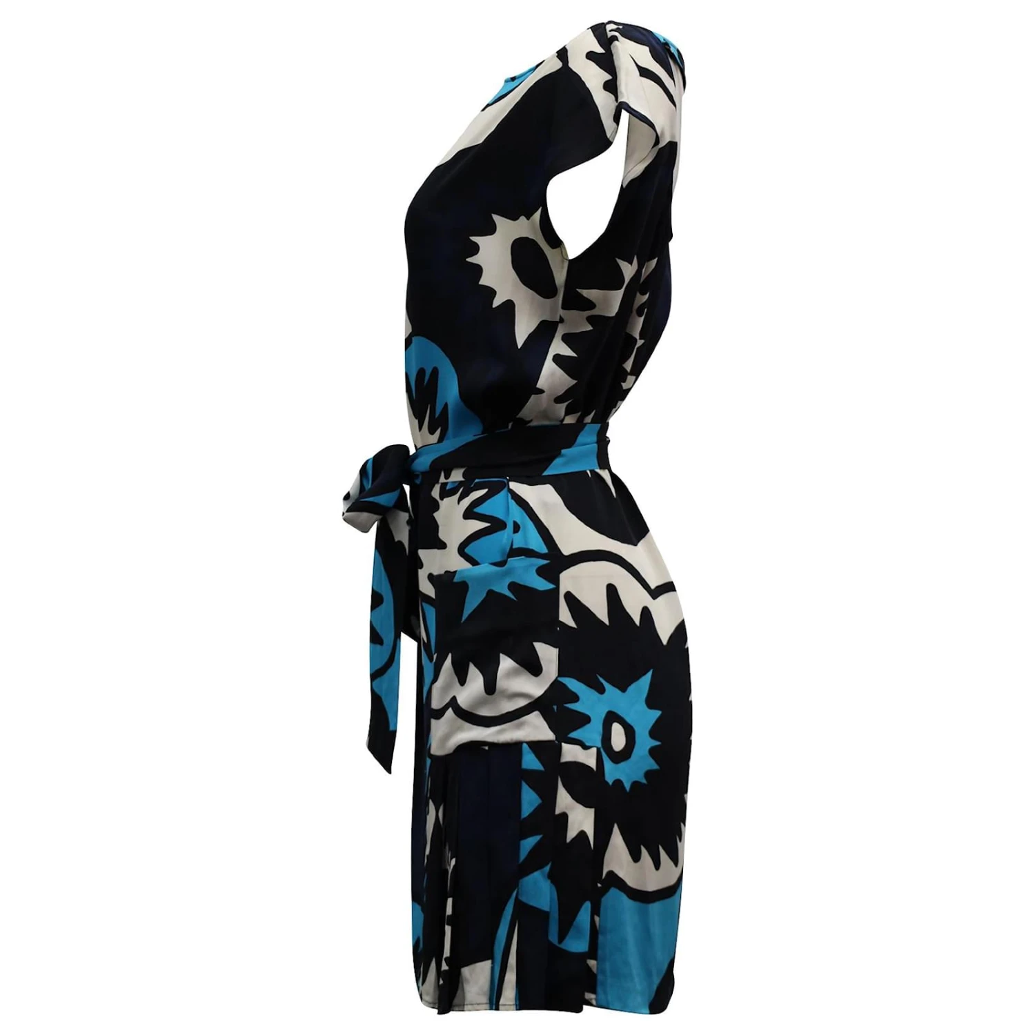 Diane Von Furstenberg Robe Droite à Ceinture En Soie Multicolore 2 Diane Von Furstenberg Robe Droite à Ceinture En Soie Multicolore – Image 2