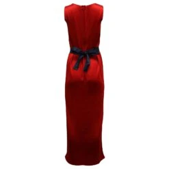 Robe Longue Carolina Herrera Drapée Sur Le Devant En Acétate Et Viscose Rouge 7 Robe Longue Carolina Herrera Drapée Sur Le Devant En Acétate Et Viscose Rouge -ModeChic Magasin 870966 3