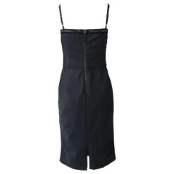 Dolce & Gabbana Robe Mi-longue à Bretelles Spaghetti En Polyamide Noir -ModeChic Magasin 870968 3