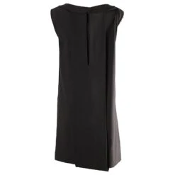 Fendi Robe Droite à Col Claudine En Laine Noire -ModeChic Magasin 871039 3