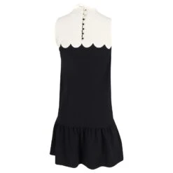 Victoria Beckham Mini Robe à Volants Et Empiècement Festonné En Coton Noir 5 Victoria Beckham Mini Robe à Volants Et Empiècement Festonné En Coton Noir -ModeChic Magasin 871073 3