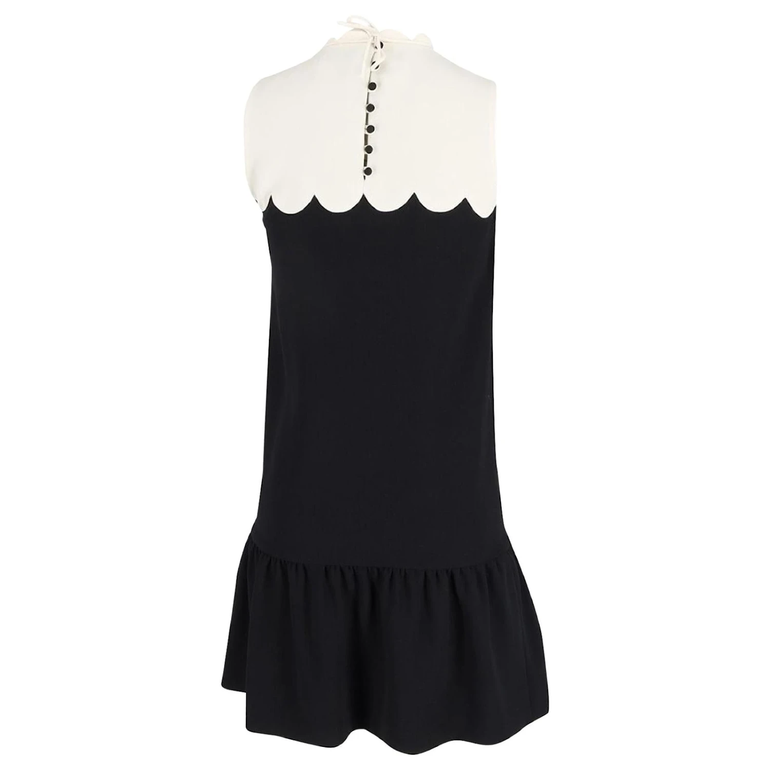 Victoria Beckham Mini Robe à Volants Et Empiècement Festonné En Coton Noir 3 Victoria Beckham Mini Robe à Volants Et Empiècement Festonné En Coton Noir – Image 3