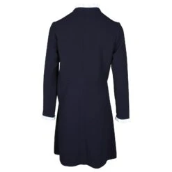 Sandro Paris Robe Mi-longue à Volants En Polyester Bleu Marine -ModeChic Magasin 871118 3