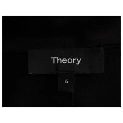 Robe Mi-longue Theory à Manches Longues Torsadées Sur Le Devant En Triacétate Noir -ModeChic Magasin 871143 5