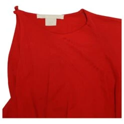 Autre Marque Robe Froncée à Une épaule Antonio Berardi En Rayonne Rouge -ModeChic Magasin 871147 4