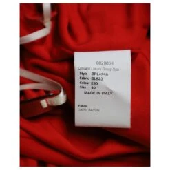 Autre Marque Robe Froncée à Une épaule Antonio Berardi En Rayonne Rouge -ModeChic Magasin 871147 6