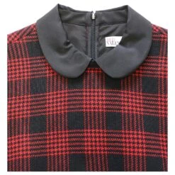 Red Valentino Mini Robe à Carreaux Sans Manches En Laine Rouge -ModeChic Magasin 871153 4