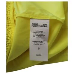 Diane Von Furstenberg Robe Sans Manches En Dentelle à Col En V En Polyester Jaune -ModeChic Magasin 871207 5