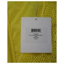 Diane Von Furstenberg Robe Sans Manches En Dentelle à Col En V En Polyester Jaune -ModeChic Magasin 871207 6
