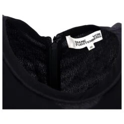 Diane Von Furstenberg Robe Mi-longue à Dos Nageur En Mélange De Viscose Noire -ModeChic Magasin 871215 4