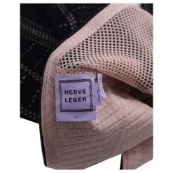 Herve Leger Germaine Bodycon Mini Robe En Rayonne Noire -ModeChic Magasin 871255 4