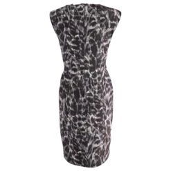 Salvatore Ferragamo Robe Mi-longue Imprimée à Col En V En Soie Multicolore -ModeChic Magasin 872474 3