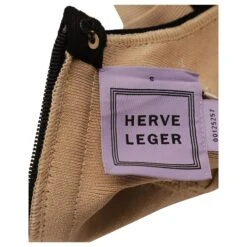 Herve Leger Bandage Laser Cut Robe Moulante Détaillée En Rayonne Imprimé Beige Clair -ModeChic Magasin 872510 4